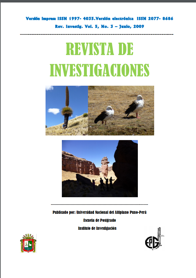 					Ver Vol. 5 Núm. 3 (2009): Revista de Investigaciones
				
