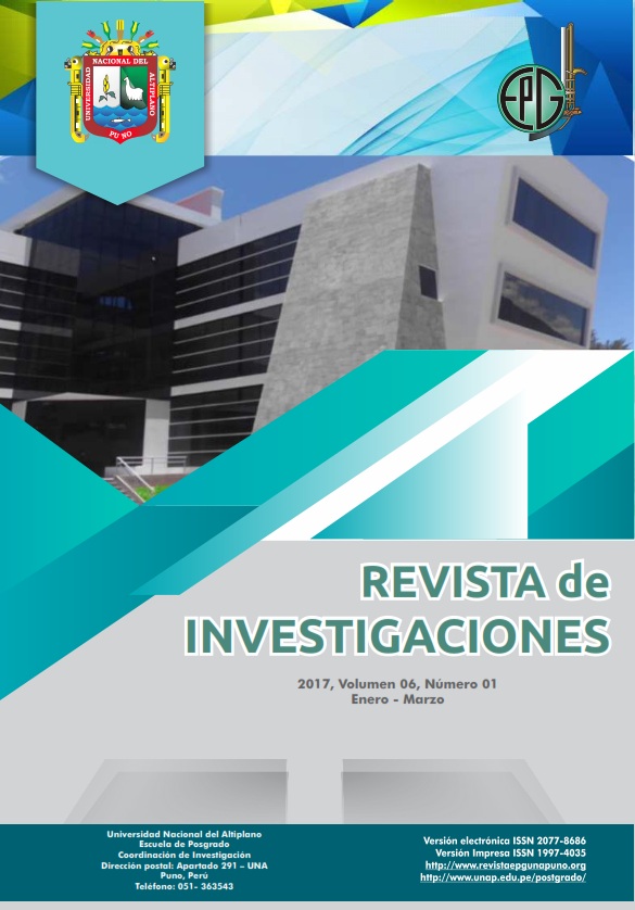 					Ver Vol. 6 Núm. 1 (2017): Revista de Investigaciones
				