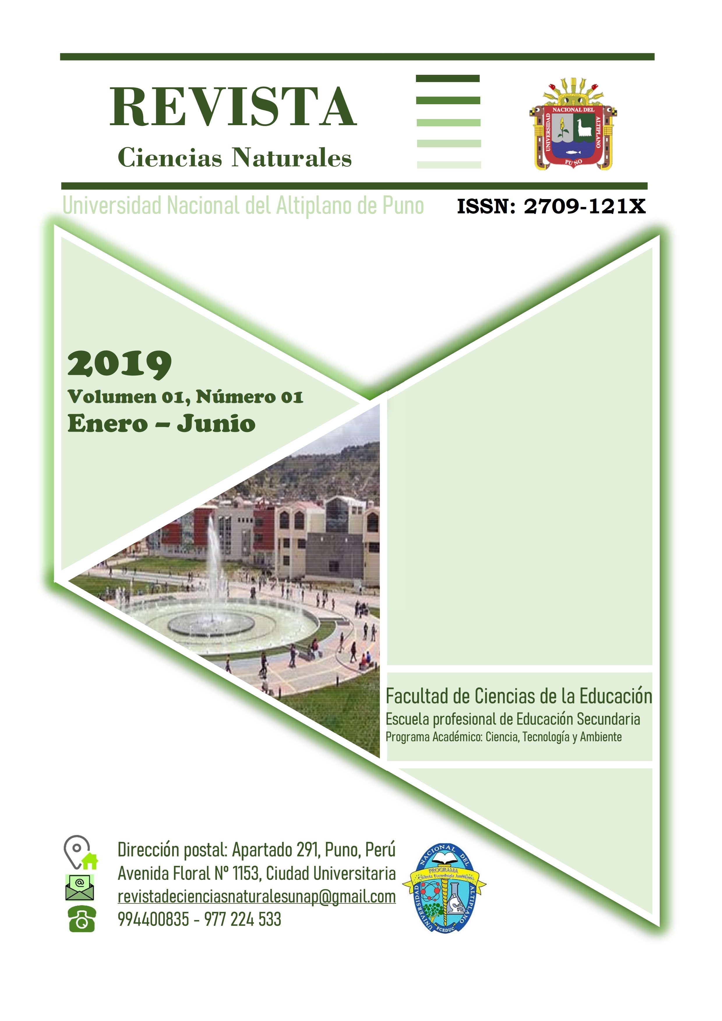 					View Vol. 1 No. 1 (2019): Revista de Ciencias Naturales.
				
