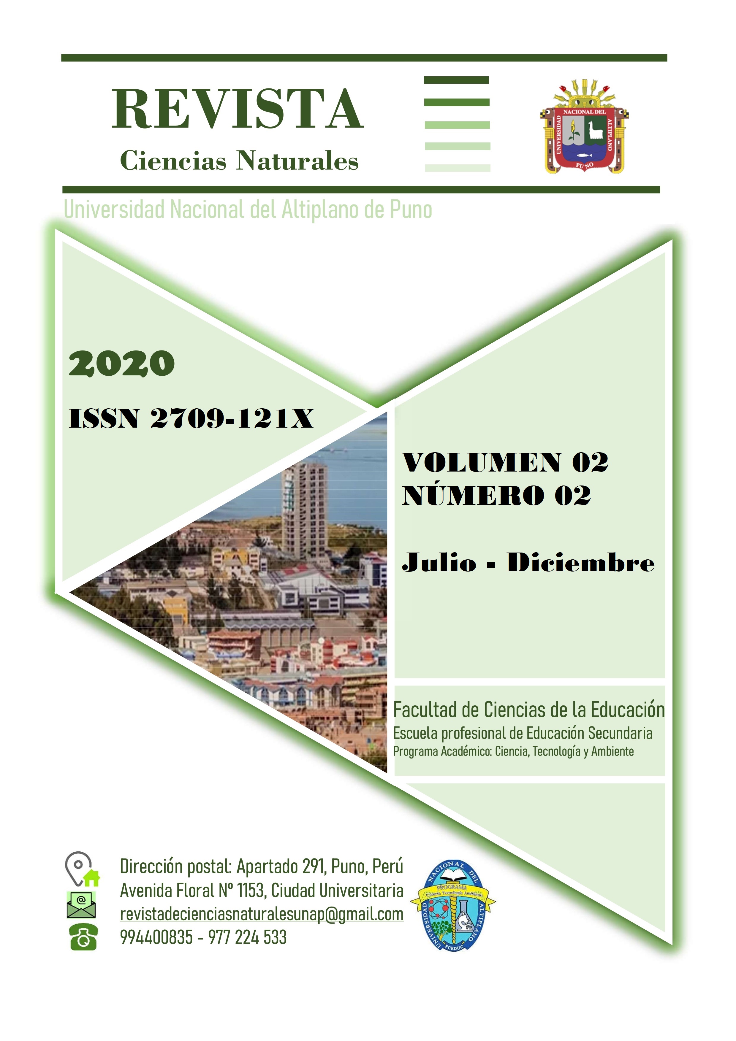 					View Vol. 2 No. 2 (2020): Revista de Ciencias Naturales
				